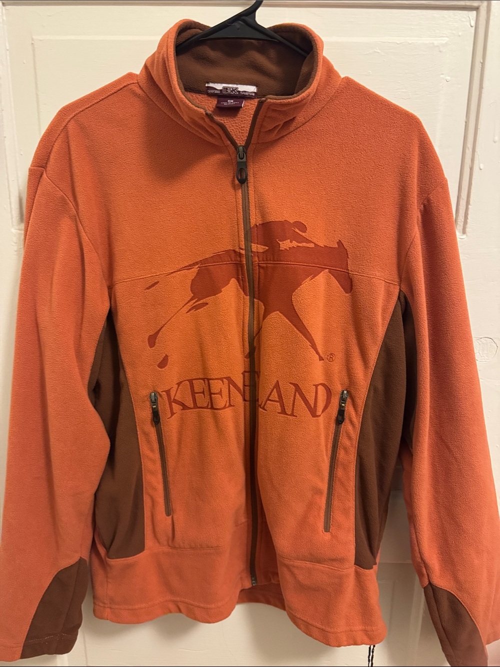 Keeneland Orange Fleece Zip-Up Jacket